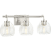 Progress PP300347009 Brushed Nickel 3 Bulb Bathroom Light