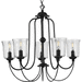 Progress PP400194031 Matte Black Mid Sized Chandelier