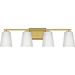 Progress PP300464191 Brushed Gold 4 or more Bulb Bathroom Light