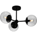 Progress PP35023531M Matte Black Semi Flush Mount Ceiling Light