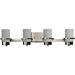 Progress PP300416009 Brushed Nickel 4 or more Bulb Bathroom Light