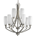 Progress PP443909 Brushed Nickel Mid Sized Chandelier