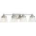 Progress PP300351009 Brushed Nickel 4 or more Bulb Bathroom Light