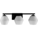 Progress PP30043231M Matte Black 3 Bulb Bathroom Light