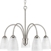 Progress PP473509 Brushed Nickel Mid Sized Chandelier