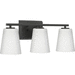 Progress PP30046331M Matte Black 3 Bulb Bathroom Light