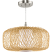 Progress PP500396201 Natural Rattan Down Light Pendant