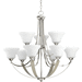 Progress PP400013104 Polished Nickel Large Foyer Chandelier