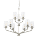 Progress PP400445009 Brushed Nickel Mid Sized Chandelier