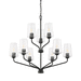 Progress PP400445031 Black Mid Sized Chandelier