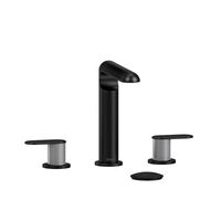  Ciclo 8'' Widespread Bathroom Faucet - Black / Brushed Chrome (PVD)
