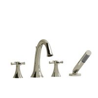  Edge Deck Mount With Handshower Tub Faucet - Polished Nickel - PVD