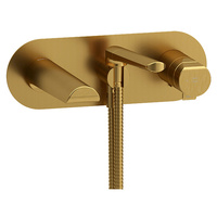  Parabola Wall Mount Whirlpool Faucet Tub Faucet - Brushed Gold