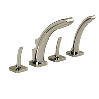  Salome Deck Mount With Handshower Tub Faucet - Polished Nickel - PVD