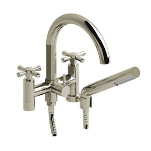 RED06KPN Edge Deck Mount With Handshower Tub Faucet - Polished Nickel - PVD RED06KPN Edge Deck Mount With Handshower Tub Faucet - Polished Nickel - PVD