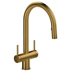 RAZ801BG Azure Pull-Out Spray Kitchen Faucet - Brushed Gold