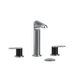 Riobel RCI08BCBK10 Brushed Chrome (PVD) / Black 8'' Widespread Bathroom Sink Faucet