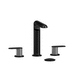 Riobel RCI08BKC10 Black / Chrome 8'' Widespread Bathroom Sink Faucet