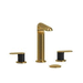 Riobel RCI08KNBGBK10 Brushed Gold (PVD) / Black 8'' Widespread Bathroom Sink Faucet