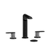Riobel RCI08KNBKC10 Black / Chrome 8'' Widespread Bathroom Sink Faucet