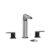 Riobel RCI08KNCBK Chrome / Black 8'' Widespread Bathroom Sink Faucet