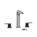 Riobel RCI08KNCBK10 Chrome / Black 8'' Widespread Bathroom Sink Faucet