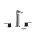 Riobel RCI08LNBCBK10 Brushed Chrome (PVD) / Black 8'' Widespread Bathroom Sink Faucet