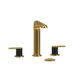 Riobel RCI08LNBGBK Brushed Gold (PVD) / Black 8'' Widespread Bathroom Sink Faucet