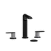 Riobel RCI08LNBKBC10 Black / Brushed Chrome (PVD) 8'' Widespread Bathroom Sink Faucet