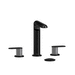 Riobel RCI08LNBKC10 Black / Chrome 8'' Widespread Bathroom Sink Faucet