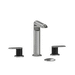 Riobel RCI08LNCBK10 Chrome / Black 8'' Widespread Bathroom Sink Faucet