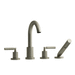 Riobel RSY12LBN Brushed Nickel Deck Mount Tub Faucet With Handshower