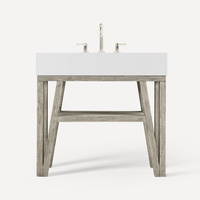  Bodo Vanities 31" to 44" Bathroom Vanity - Light Gray Oak