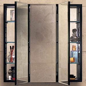 RPLM3030B Series PLM Tri-view Medicine Cabinet - Mirror / Black