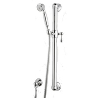  Spa Hand Held Shower - Slide Bar Mount Shower Accessory - Italian Brass