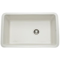  Allia White/Color Undermount - Single Bowl Kitchen Sink - Biscuit