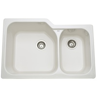  Allia White/Color Undermount - Double Bowl Kitchen Sink - Biscuit