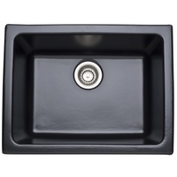  Allia White/Color Undermount - Single Bowl Kitchen Sink - Matte Black