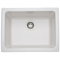  Allia White/Color Undermount - Single Bowl Kitchen Sink - Biscuit