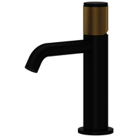  Amahle Single Hole Bathroom Faucet - Matte Black/Antique Gold