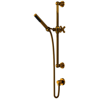  Spa Hand Held Shower - Slide Bar Mount Shower Accessory - Unlacquered Brass