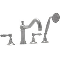  Acqui Deck Mount With Handshower Tub Faucet - Satin Nickel