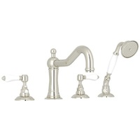  Acqui Deck Mount With Handshower Tub Faucet - Polished Nickel