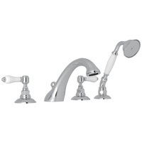  Viaggio Deck Mount With Handshower Tub Faucet - Polished Chrome