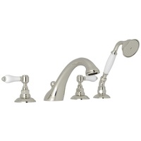  Viaggio Deck Mount With Handshower Tub Faucet - Polished Nickel