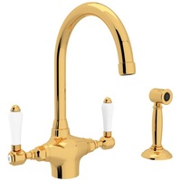  San Julio Two-Handle Kitchen Faucet - Italian Brass