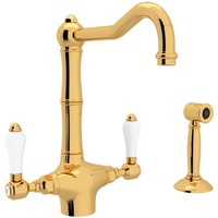 Two Handle Kitchen Faucet 2 Hole