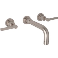  Lombardia Wall Mount Bathroom Faucet Bathroom Faucet - Satin Nickel