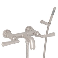  San Giovanni Wall Mount Whirlpool Faucet Tub Faucet - Satin Nickel