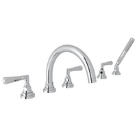  San Giovanni Deck Mount With Handshower Tub Faucet - Polished Chrome